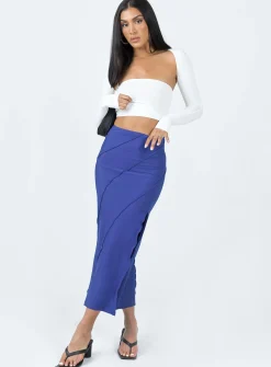 Princess Polly Erika Midi Skirt  Blue Fashion