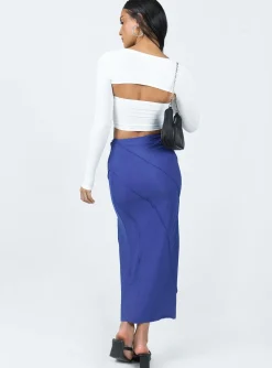 Princess Polly Erika Midi Skirt  Blue Fashion