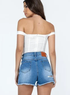 Princess Polly Este Shorts  Denim Flash Sale