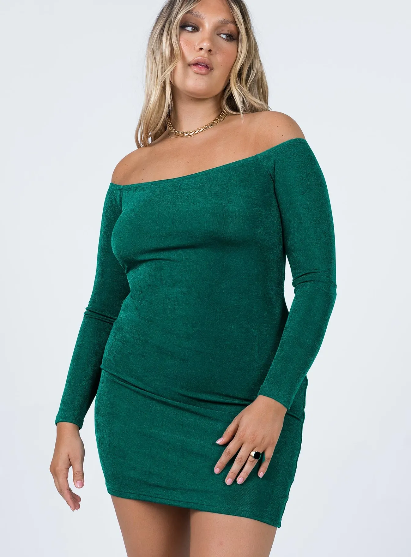 Princess Polly Estelle Mini Dress Green Shop