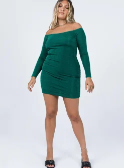 Princess Polly Estelle Mini Dress Green Shop