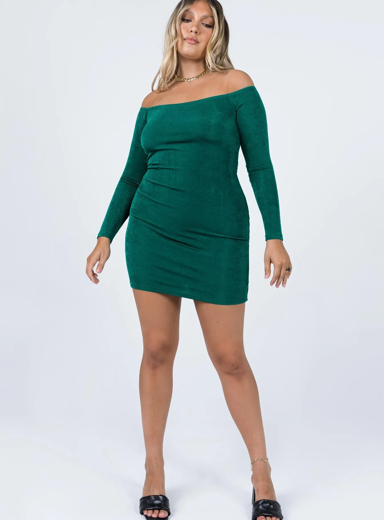 Princess Polly Estelle Mini Dress Green Shop