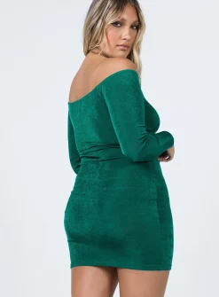 Princess Polly Estelle Mini Dress Green Shop
