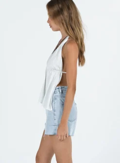 Princess Polly Estrella Shorts Light Wash Denim Cheap
