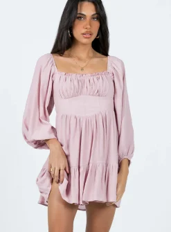 Princess Polly Ethan Long Sleeve Mini Dress  Pink Online