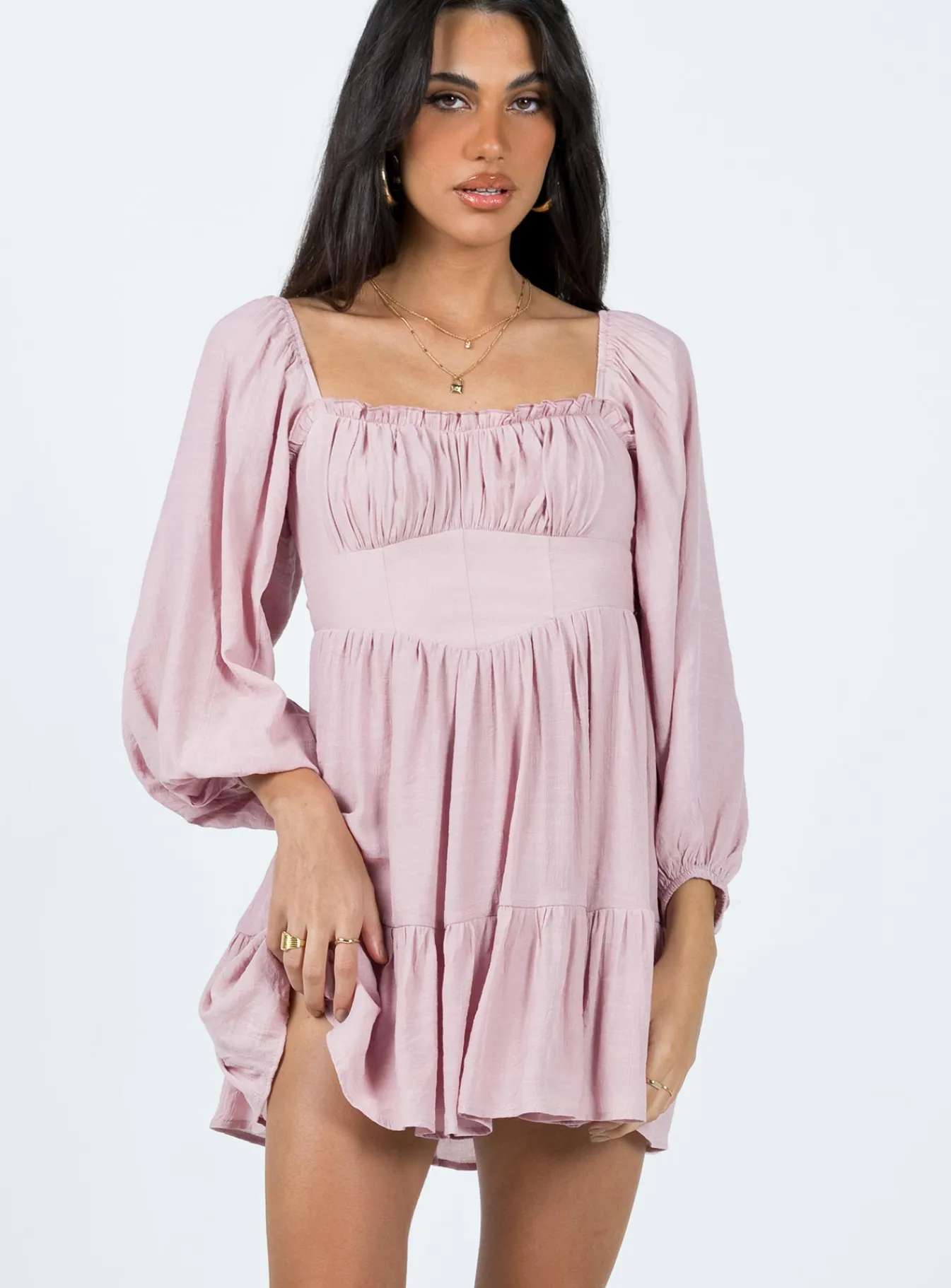 Princess Polly Ethan Long Sleeve Mini Dress Pink Online