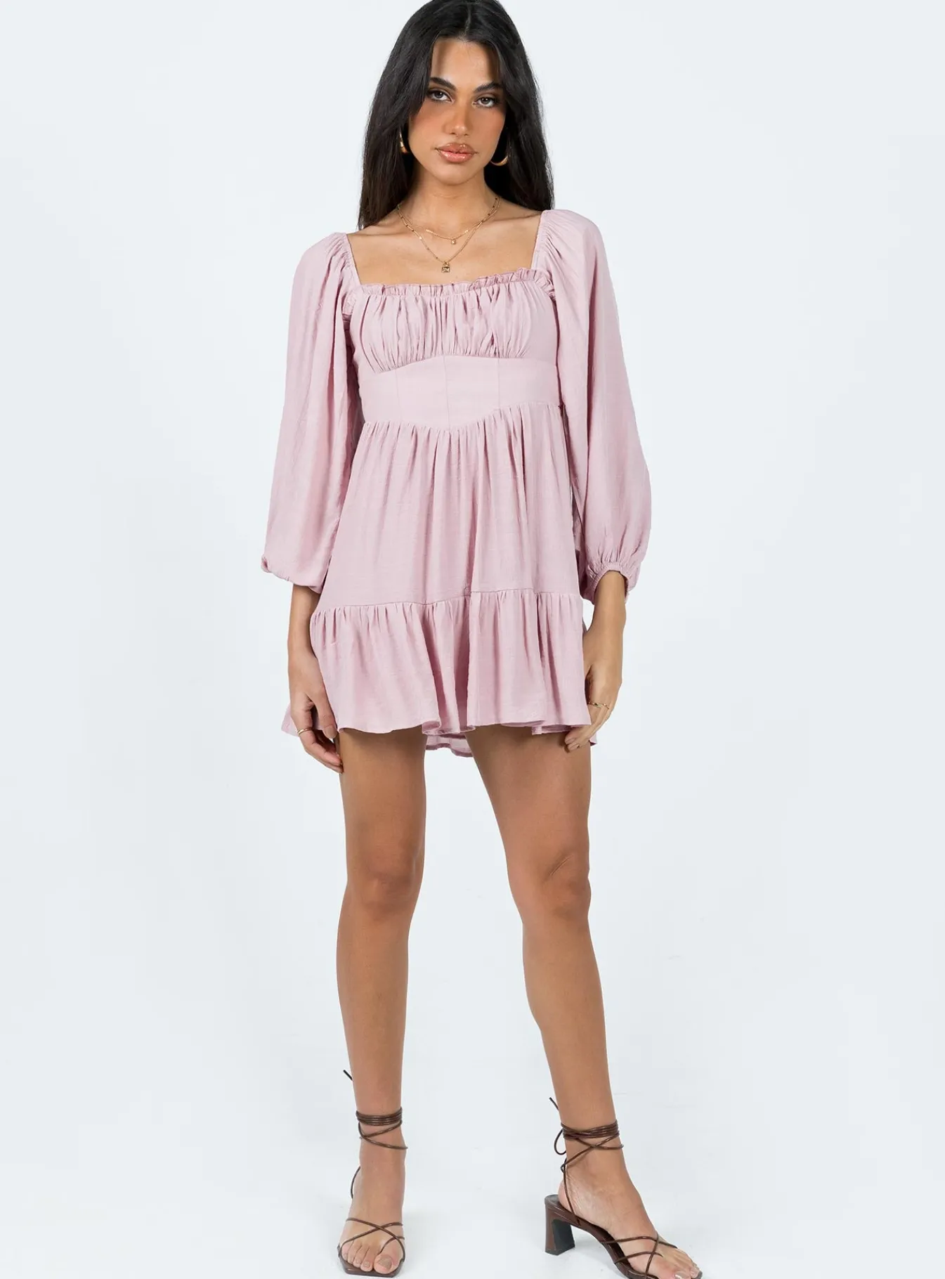 Princess Polly Ethan Long Sleeve Mini Dress Pink Online
