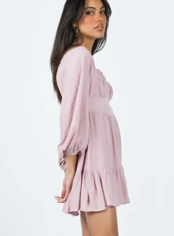 Princess Polly Ethan Long Sleeve Mini Dress Pink Online