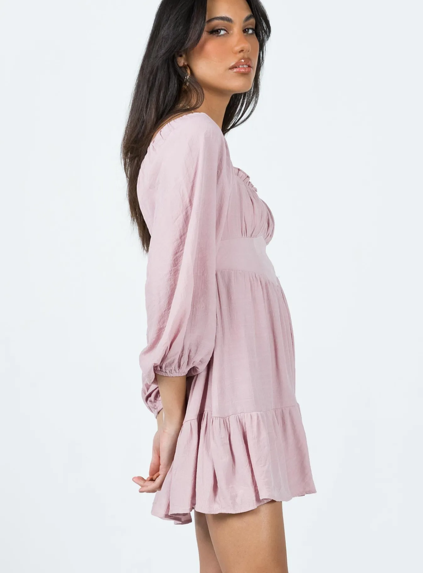 Princess Polly Ethan Long Sleeve Mini Dress Pink Online