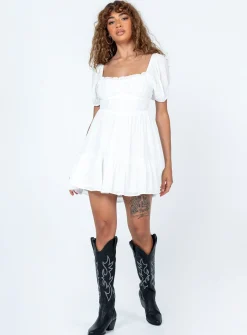 Princess Polly Ethan Mini Dress  White Best Sale
