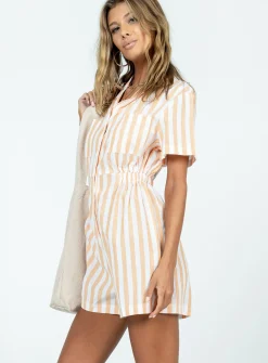 Princess Polly Etta Romperstripe Orange Shop