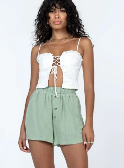 Princess Polly Etta Shorts Green Fashion