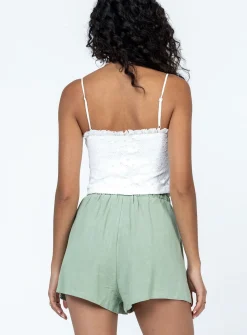 Princess Polly Etta Shorts Green Fashion