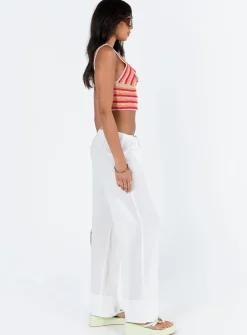 Princess Polly Euro Dreaming Palazzo Pants  White Cheap