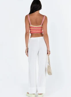 Princess Polly Euro Dreaming Palazzo Pants  White Cheap