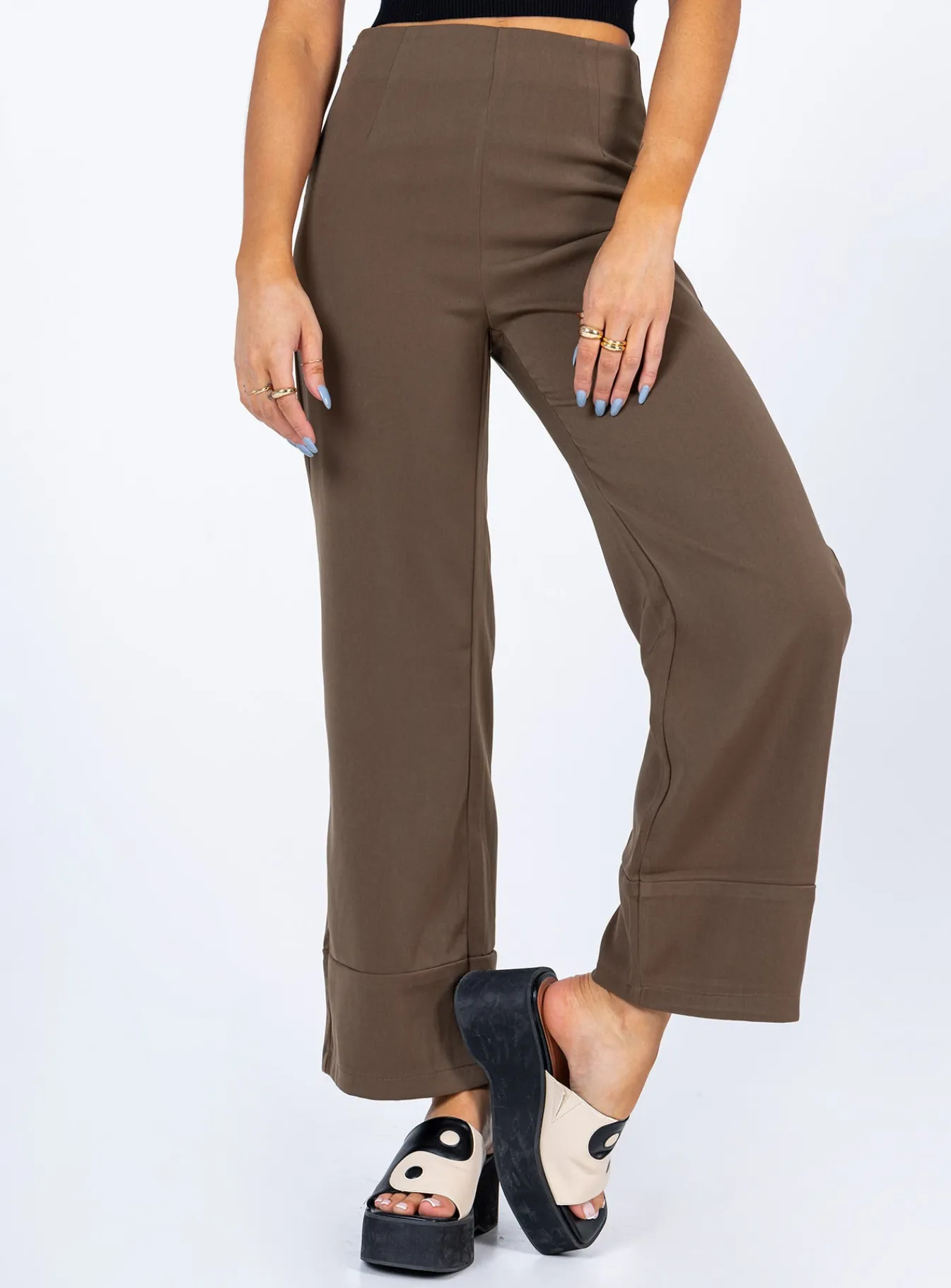 Princess Polly Euros Pants Brown Shop