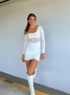 Princess Polly Eva Mini Dress White Flash Sale