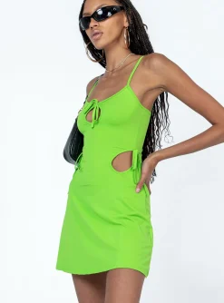 Princess Polly Evaline Mini Dress  Green Shop