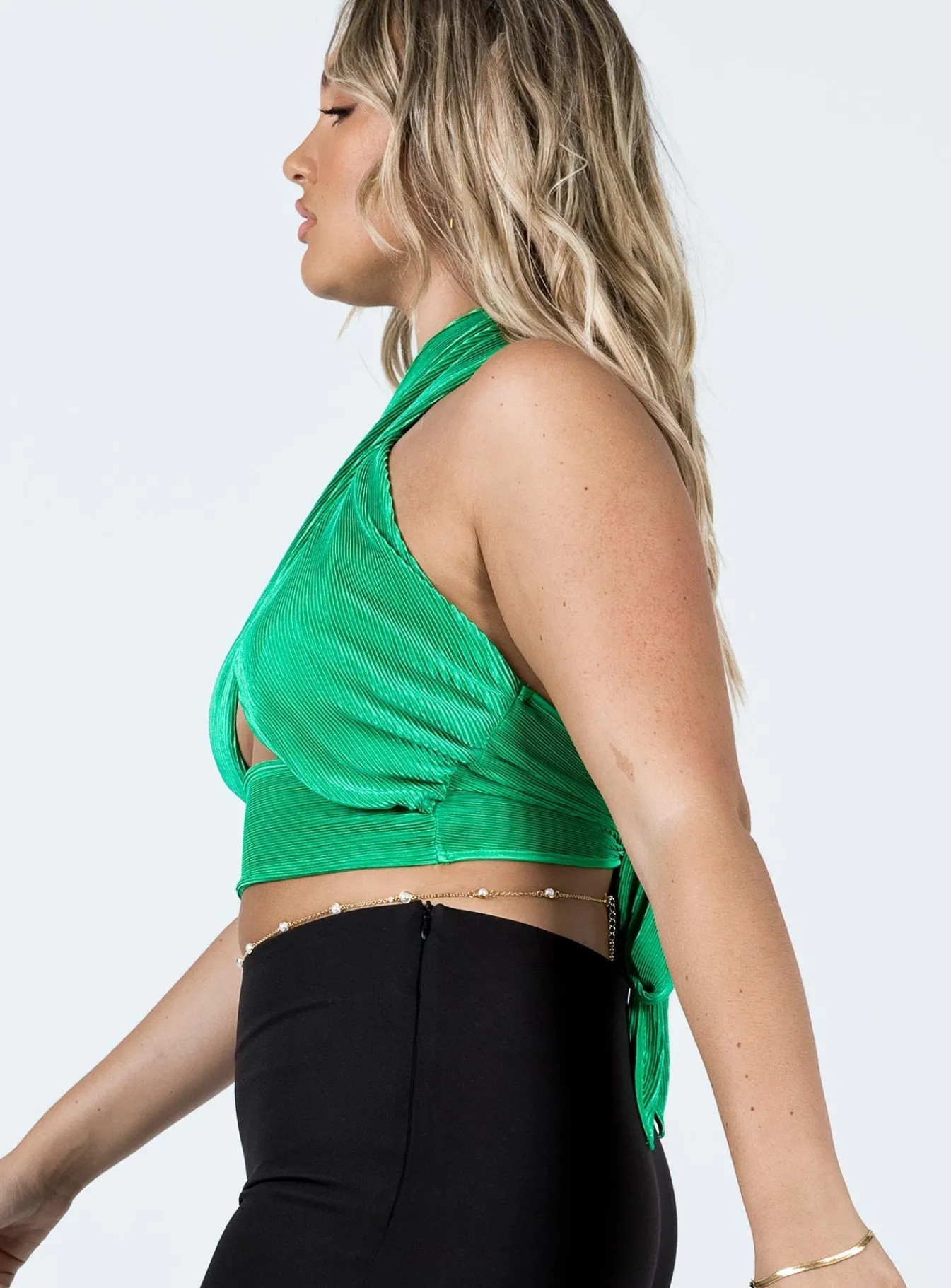 Princess Polly Evalyn Top Green Hot