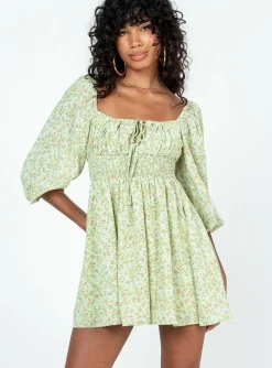 Princess Polly Evelyn Long Sleeve Mini Dress  Multi Clearance