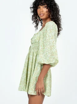 Princess Polly Evelyn Long Sleeve Mini Dress  Multi Clearance