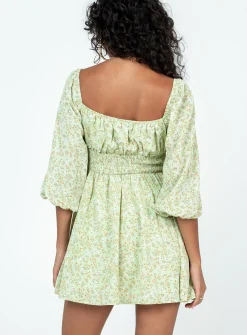 Princess Polly Evelyn Long Sleeve Mini Dress  Multi Clearance