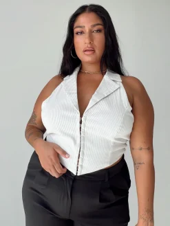 Princess Polly Everest Vest Topcurve White Shop