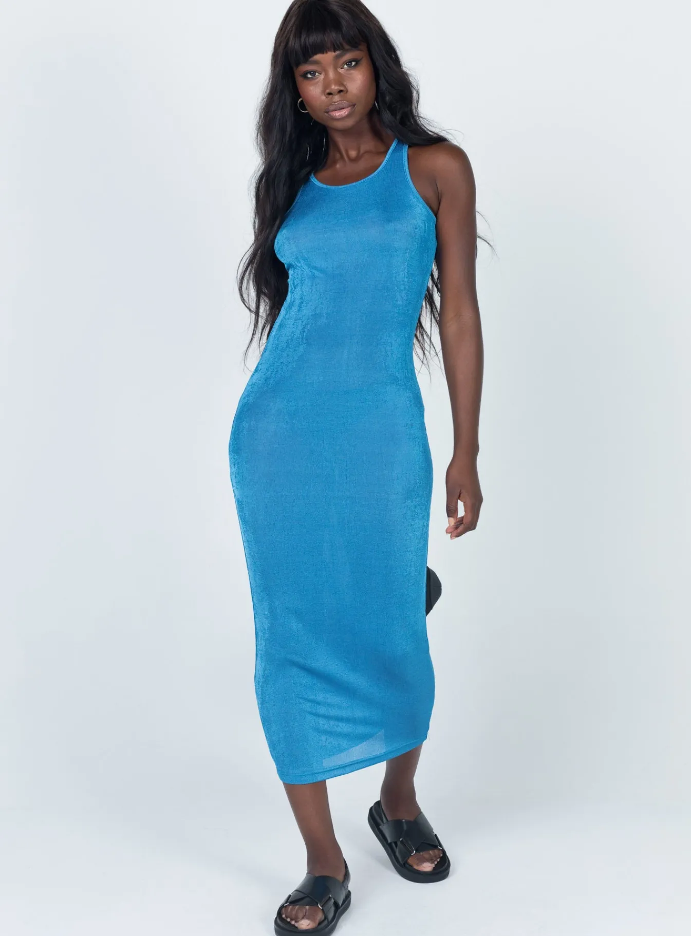 Princess Polly Everlast Midi Dress Blue Sale