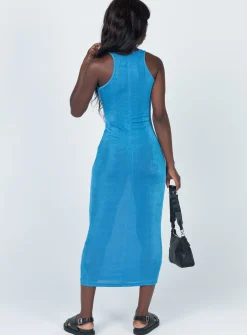 Princess Polly Everlast Midi Dress Blue Sale