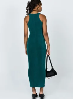 Princess Polly Everlast Midi Dress Forest  Green Fashion