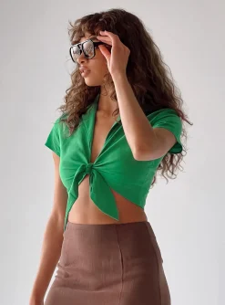 Princess Polly Everlasting Love Top  Green Best Sale