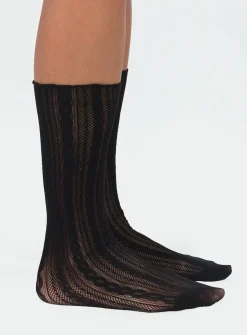 Princess Polly Every Woman Socks Black Flash Sale