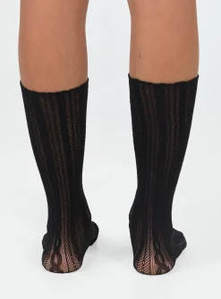 Princess Polly Every Woman Socks Black Flash Sale