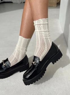 Princess Polly Every Woman Socks Cream Flash Sale