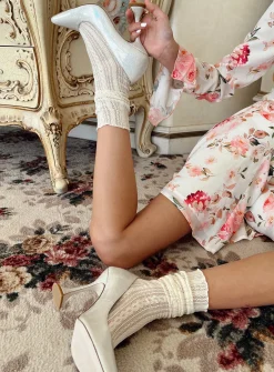 Princess Polly Every Woman Socks Cream Flash Sale