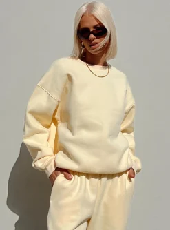 Princess Polly Everyday Dreaming Sweatshirt  Beige Online