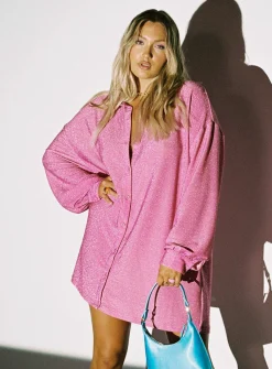Princess Polly Evolving Shirt Dress Pink Best