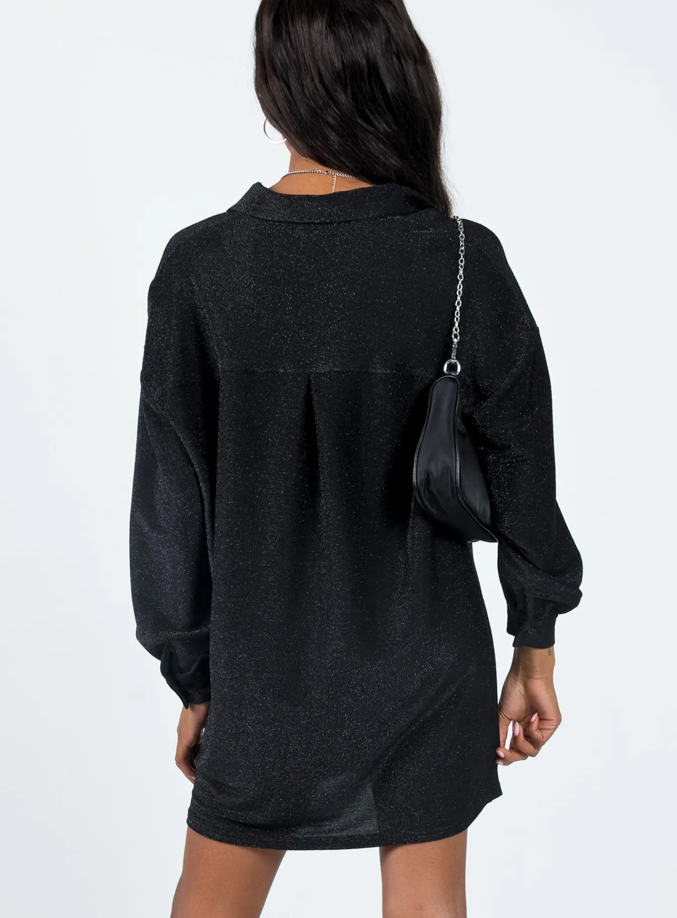 Princess Polly Evolving Shirt Dress Black Discount