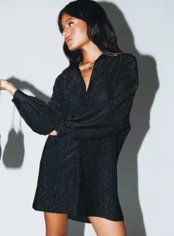 Princess Polly Evolving Shirt Dress Black Discount