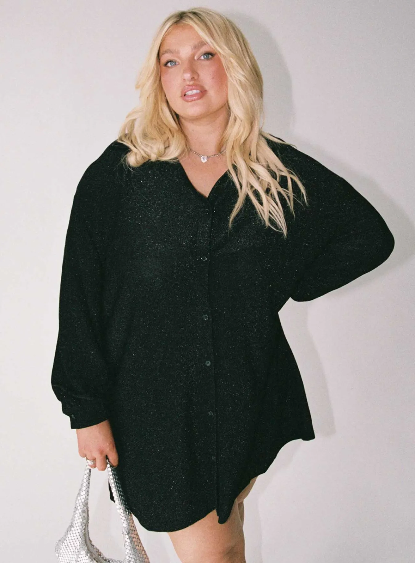Princess Polly Evolving Shirt Dresscurve Black Sale