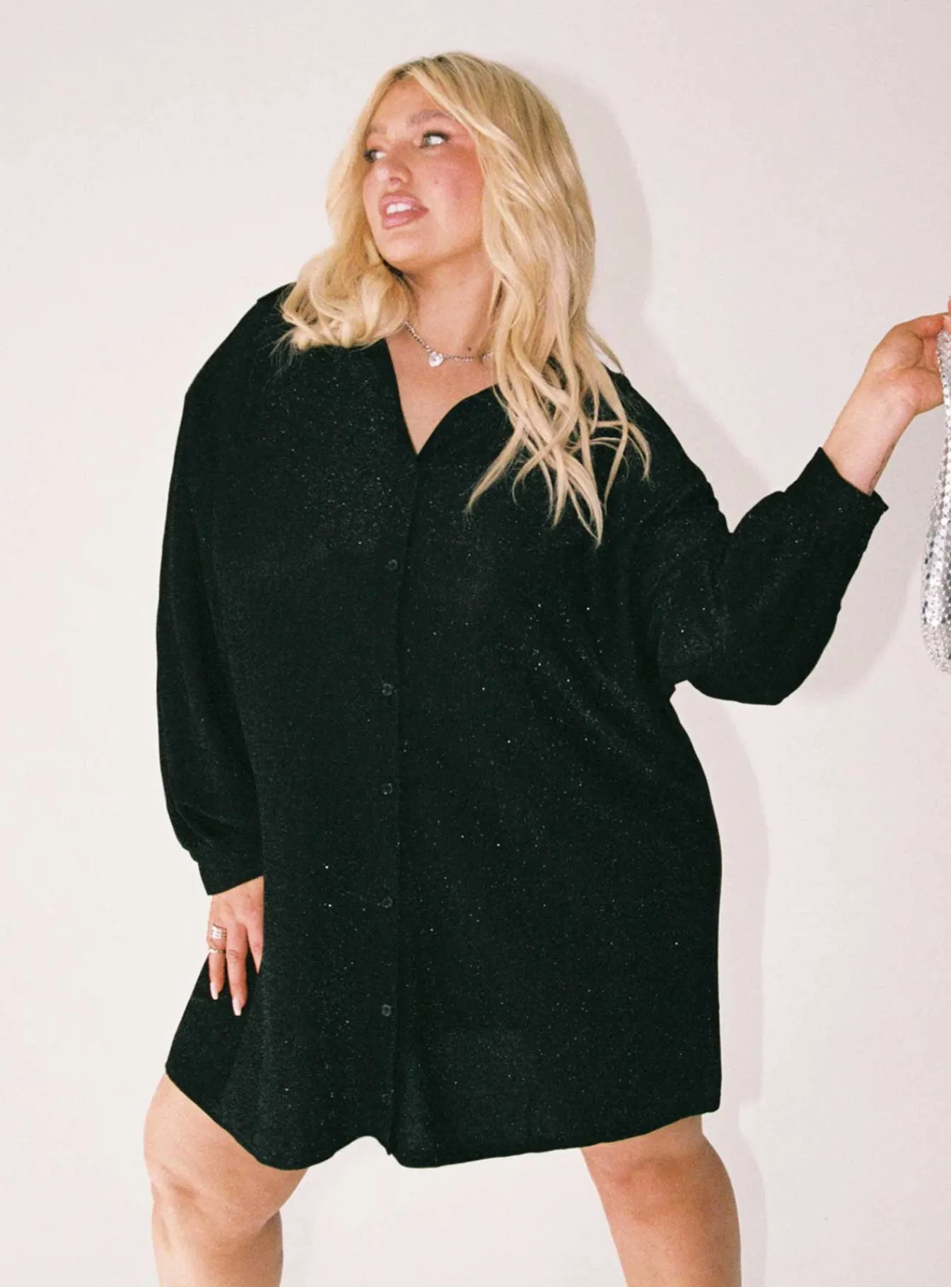 Princess Polly Evolving Shirt Dresscurve Black Sale