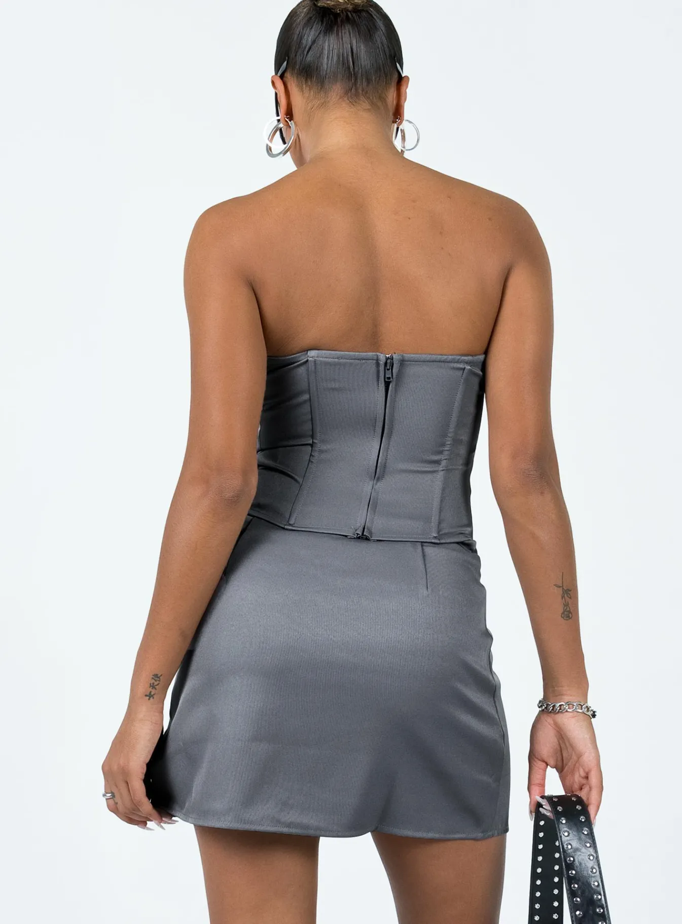 Princess Polly Ewan Mini Skirt Grey Shop