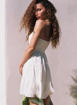 Princess Polly Fahy Strapless Mini Dress White Clearance