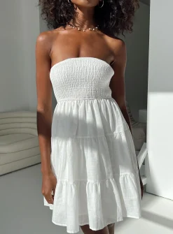 Princess Polly Fahy Strapless Mini Dress White Clearance