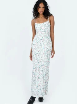 Princess Polly Fairholm Maxi Dress  White / Floral Outlet