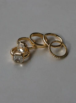 Princess Polly Fairview Ring Pack Gold Sale