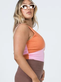 Princess Polly Faiyaz Top  Pink / Orange Hot