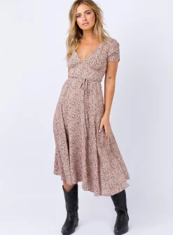 Princess Polly Falleni Midi Dress  Red/White Sale