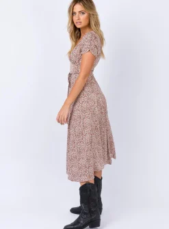 Princess Polly Falleni Midi Dress Red/White Sale