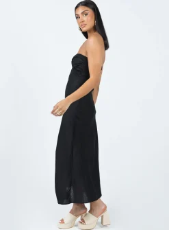 Princess Polly Falling For You Midi Dress Black Discount